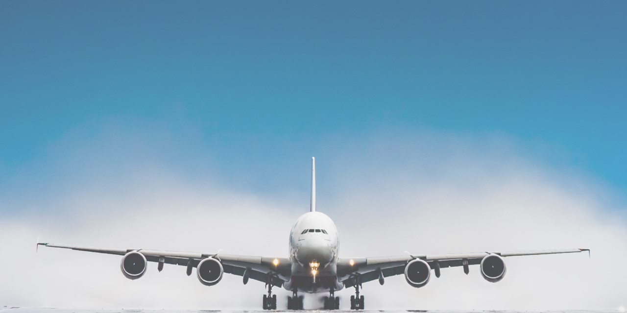 Aircraft on the runway
